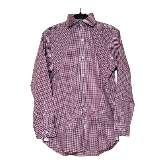 Bonobo Wear Mens Patriotic Plaid Button-Up Shirt Red Blue College 37in Chest New - Picture 4 of 8